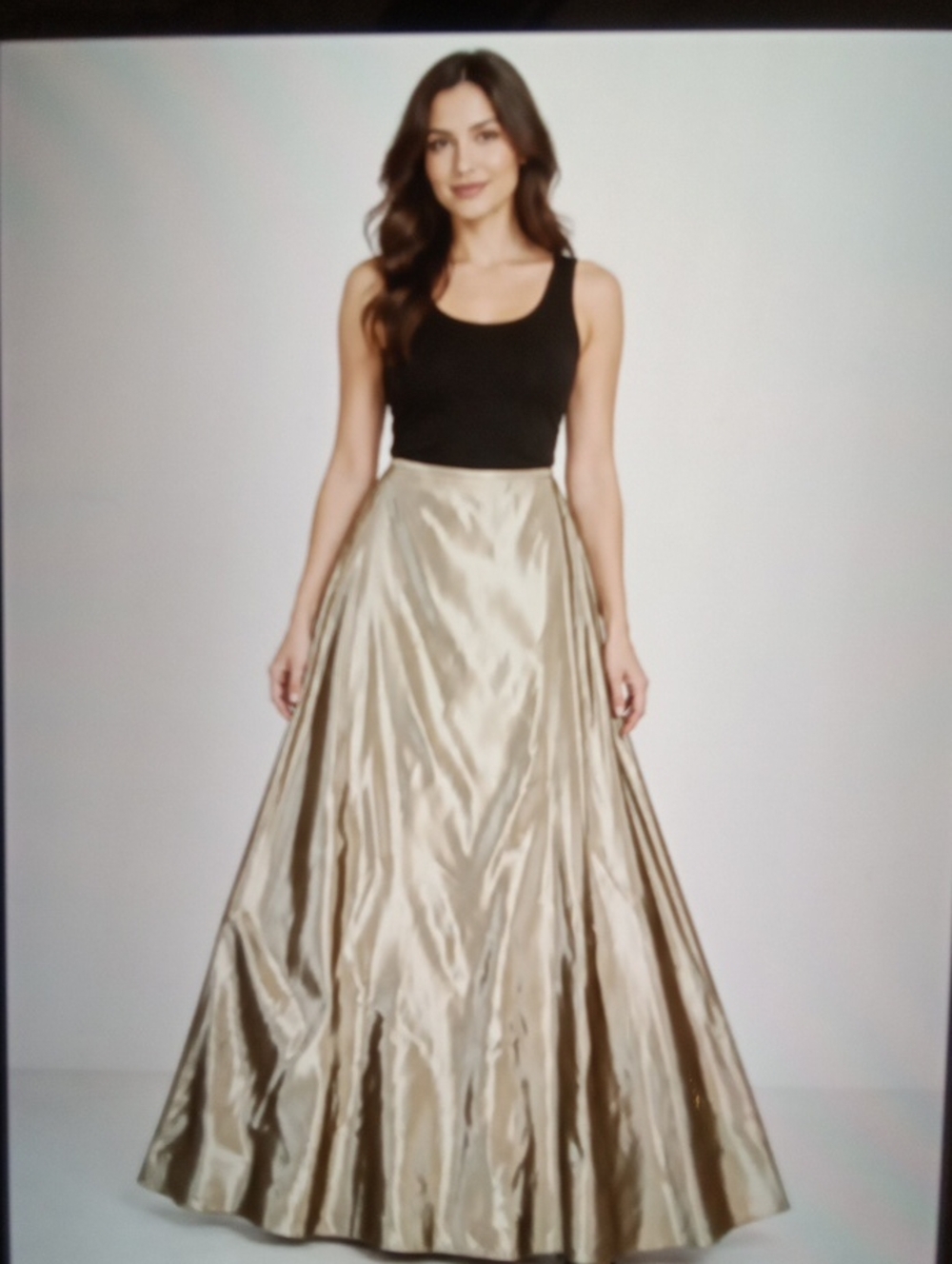 Vintage Scott Mcclintock Millennium 2000 Metallic Maxi Skirt Prom Gala Womens 6